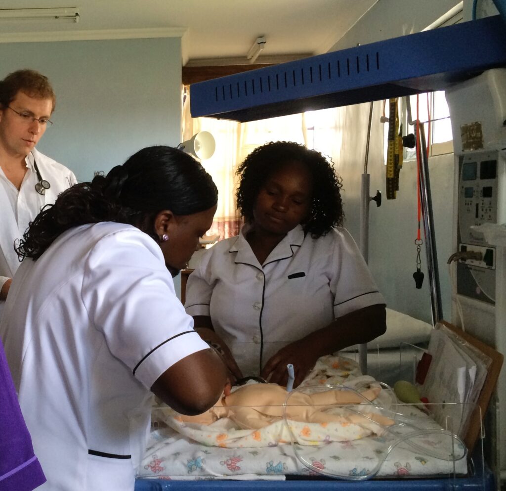 Baby CPR training outside Nairobi